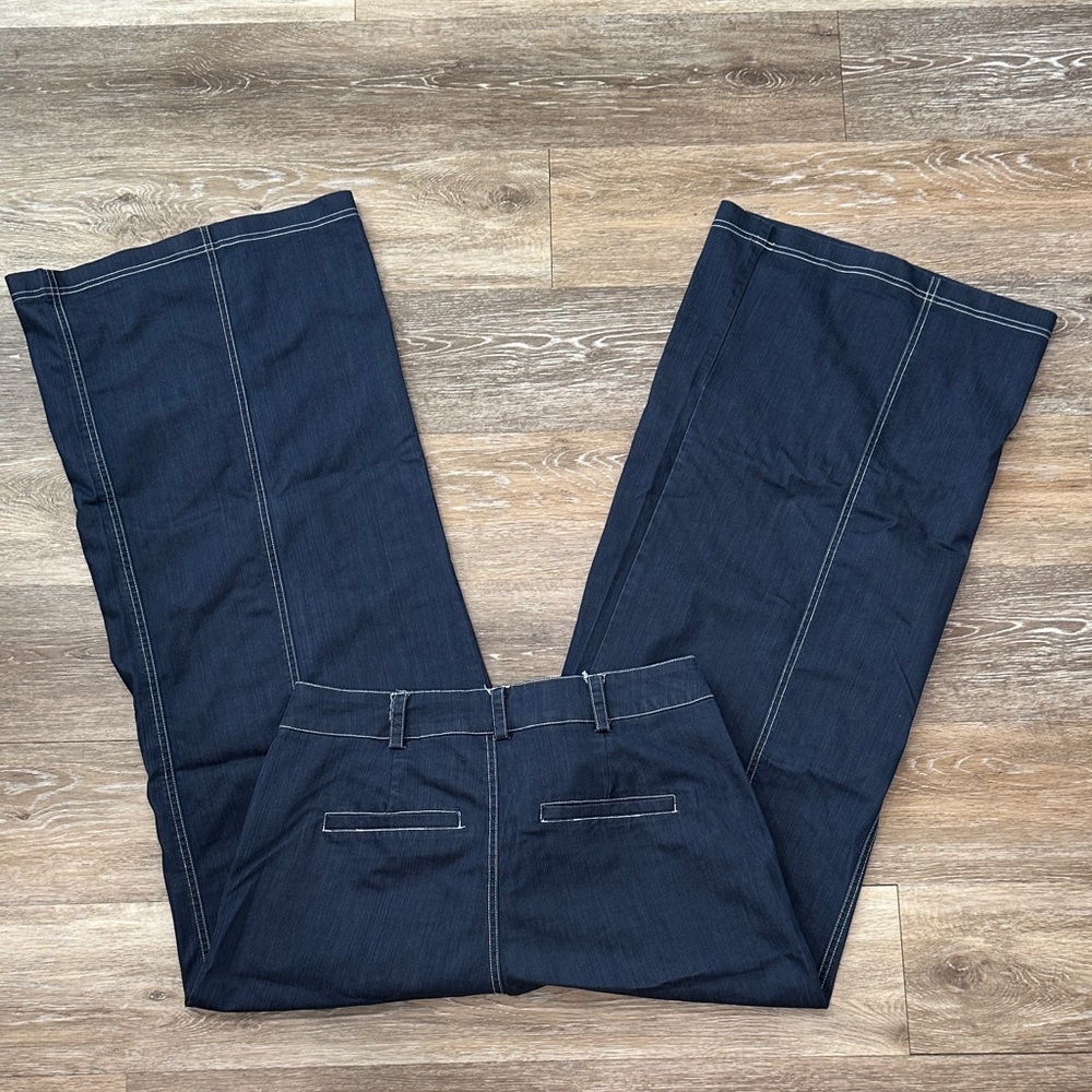 NY& Company Super Wide Leg Women's Jeans in Dark Blue - Picture 7 of 12